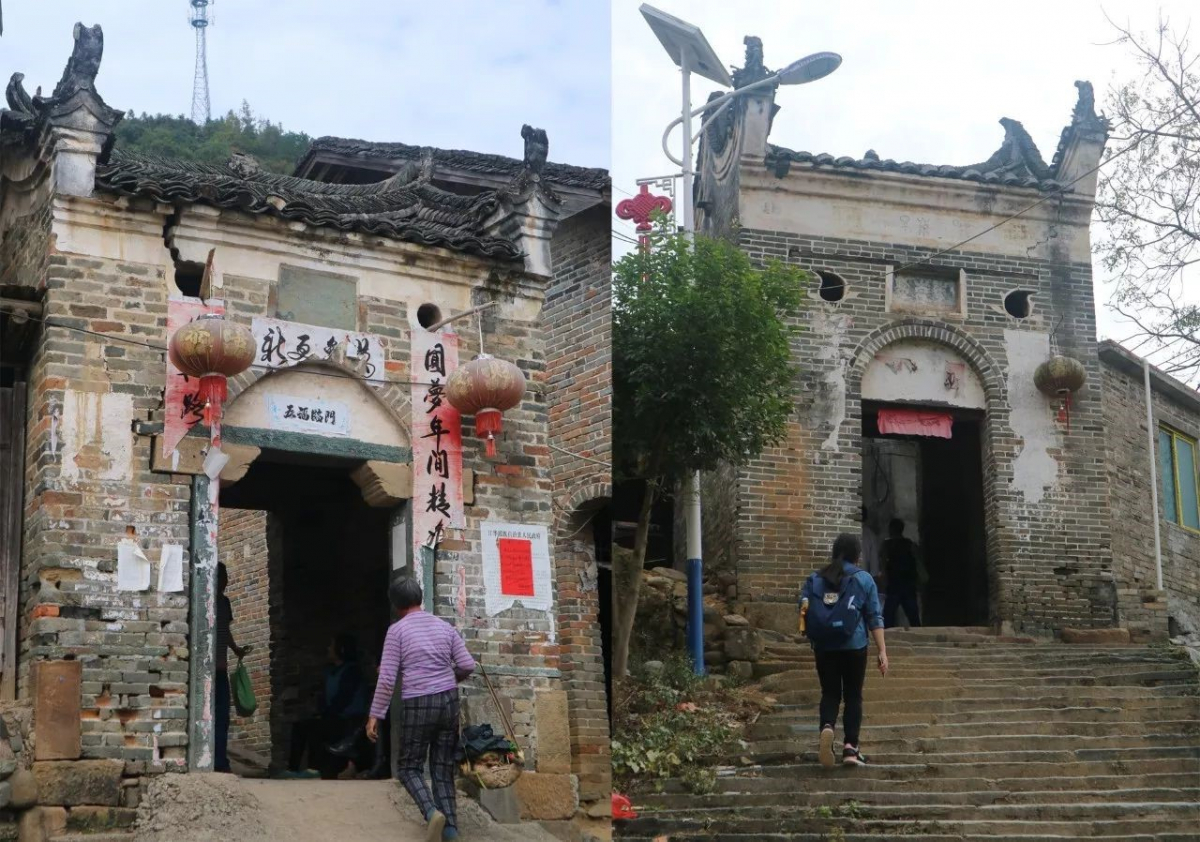 瓦窑寨和一水之隔的茅栗寨的清代门楼